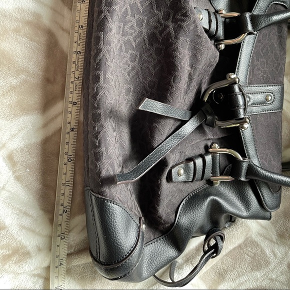Donna Karan DKNY Monogram Canvas Leather Satchel - Picture 10 of 13